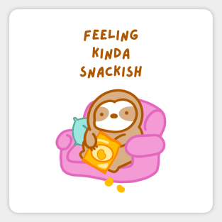 Feeling Kinda Snackish Snack Sloth Magnet